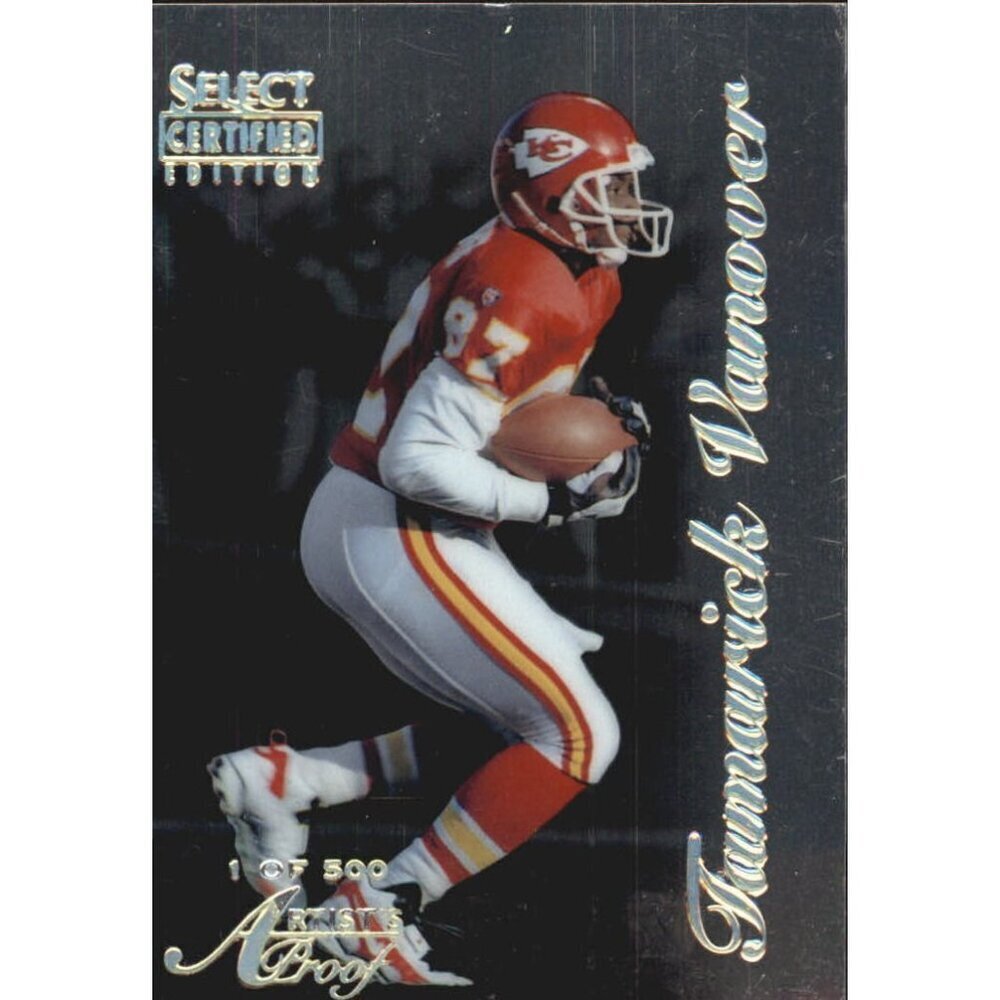 1996 Select Certified Artist's Proofs Football Card #9 Tamarick Vanover /500